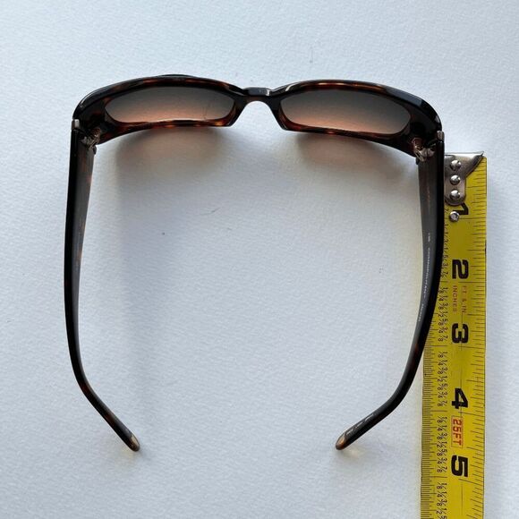 VTG Cosmopolitan Y2K Slim Rectangle Sunglasses Tortoise Gradient Lens main image 5
